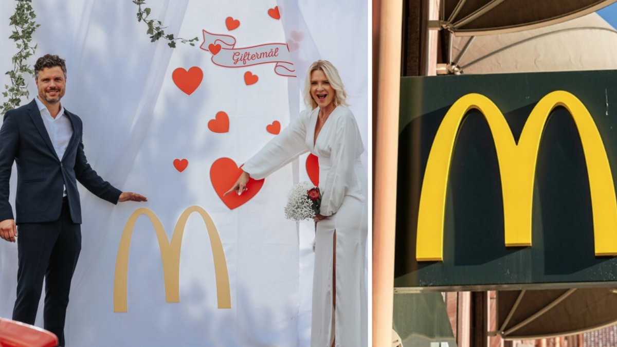 Gustav Wijkander och Malin Wijkander gifte sig på McDonald's Nacka.